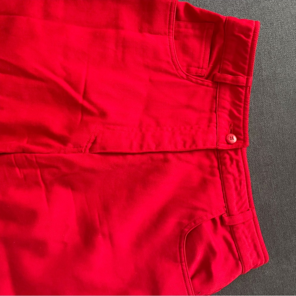 Vintage Versace Couture Red Trousers Made in Italy Size 4 - Picture 4 of 5